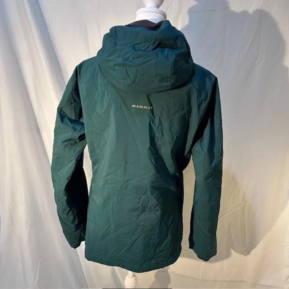 Mammut Rain Jacket Mens Size Medium Green Gray Gore-Tex Crater HS Hooded Zip Up - Picture 4 of 13